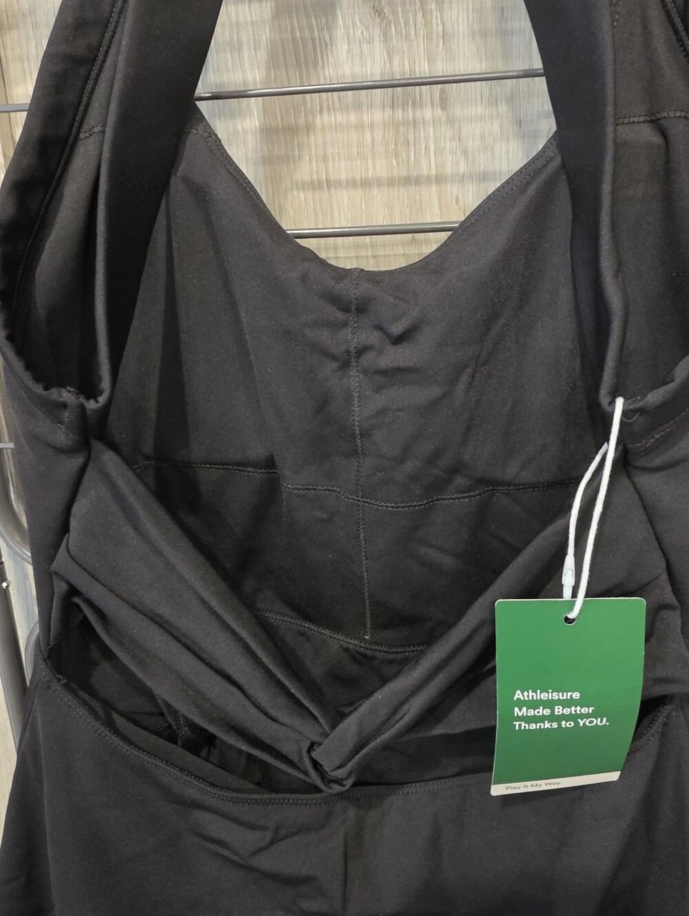 Halara NWT SoftlyZero Airy Backless Twisted Flare Mini Dress Medium Black - Picture 12 of 14